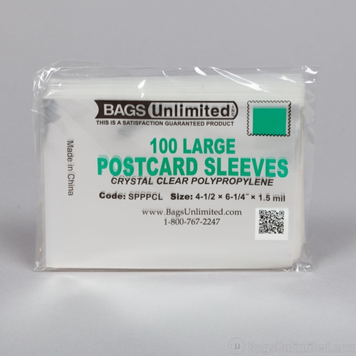 LARGE Postcard Polypropylene Sleeve